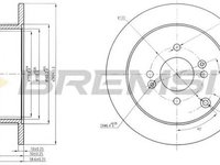 Disc frana HYUNDAI ix55 BREMSI DBB794S