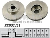 Disc frana HYUNDAI ix55 NIPPARTS J3300531