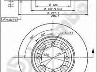 Disc frana HYUNDAI LANTRA (J-1), HYUNDAI LANTRA Mk II combi (J-2), HYUNDAI TIBURON (RD) - BREMBO 09.5587.10