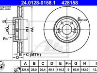 Disc frana HYUNDAI SANTA F I SM ATE 24012801581