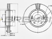 Disc frana HYUNDAI SANTA F I SM BREMSI DBB239V