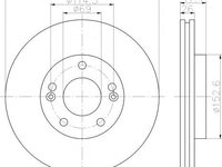 Disc frana HYUNDAI SONATA Mk III (EF), HYUNDAI TUSCANI (GK), KIA CARENS Mk II (FJ) - TEXTAR 92133903