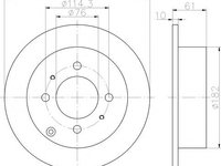 Disc frana HYUNDAI SONATA Mk III (EF), HYUNDAI LAVITA (FC), KIA OPTIMA / MAGENTIS (GD) - MINTEX MDC1854