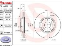 Disc frana HYUNDAI SONATA V NF BREMBO 09A53211