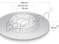 Disc frana HYUNDAI SONATA V NF TOPRAN 820376