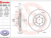 Disc frana HYUNDAI TERRACAN (HP) (2001 - 2006) BREMBO 09.B359.10