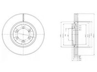 Disc frana HYUNDAI TERRACAN (HP) (2001 - 2006) DELPHI BG4133