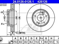 Disc frana HYUNDAI TRAJET FO ATE 24012601261