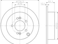 Disc frana HYUNDAI TRAJET (FO), HYUNDAI HIGHWAY VAN, HYUNDAI SANTA F I (SM) - MINTEX MDC1545