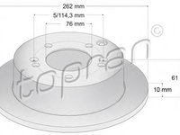 Disc frana HYUNDAI TUCSON (JM), KIA SPORTAGE (JE_, KM_), HYUNDAI EMBERA V (NF) - TOPRAN 820 381