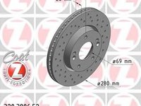 Disc frana HYUNDAI TUSCANI (GK), HYUNDAI TUCSON (JM), KIA SPORTAGE (JE_, KM_) - ZIMMERMANN 320.3806.52