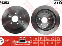 Disc frana INFINITI G cupe (2007 - 2020) TRW DF4353