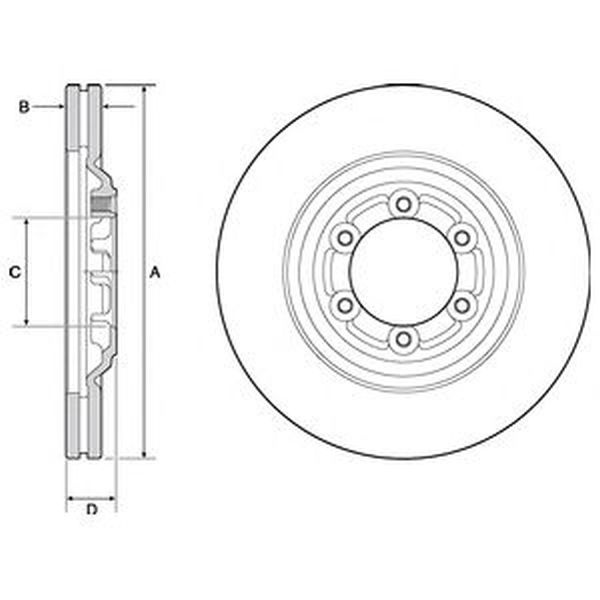 Disc frana ISUZU D-MAX platou sasiu DELPHI BG4697C
