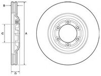 Disc frana ISUZU D-MAX platou / sasiu (TFR, TFS) (2012 - 2016) DELPHI BG4697C piesa NOUA