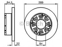 Disc frana IVECO DAILY II autobasculanta BOSCH 0986478886