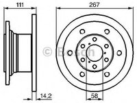 Disc frana IVECO DAILY II autobasculanta BOSCH 0986478742