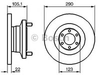 Disc frana IVECO DAILY II autobasculanta BOSCH 0986478885