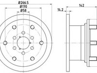 Disc frana IVECO DAILY II autobasculanta TEXTAR 93019400