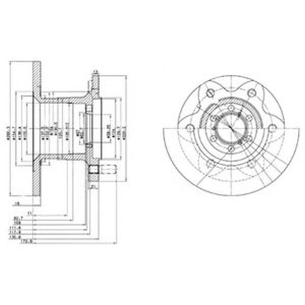 Disc frana IVECO DAILY II platou sasiu DELPHI BG429