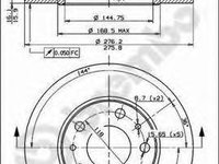 Disc frana IVECO DAILY III caroserie inchisa/combi, IVECO DAILY III platou / sasiu - BREMBO 08.7300.20