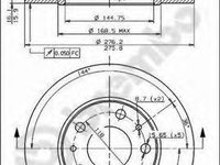 Disc frana IVECO DAILY III caroserie inchisa/combi, IVECO DAILY III platou / sasiu - BREMBO 08.7300.10