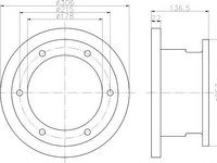 Disc frana IVECO DAILY III caroserie inchisa/combi, IVECO DAILY III platou / sasiu - TEXTAR 93127300