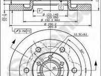 Disc frana IVECO DAILY III caroserie inchisa/combi, IVECO DAILY III platou / sasiu, IVECO DAILY II platou / sasiu - BREMBO 08.5959.10