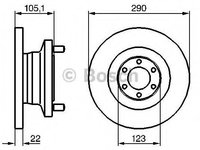 Disc frana IVECO DAILY III caroserie inchisa/combi, IVECO DAILY III platou / sasiu, IVECO DAILY II platou / sasiu - BOSCH 0 986 478 885