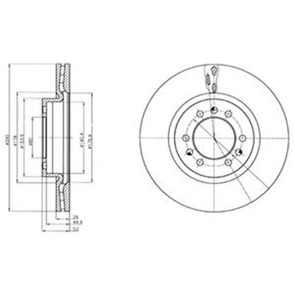 Disc frana IVECO DAILY III platou sasiu DELPHI BG4339