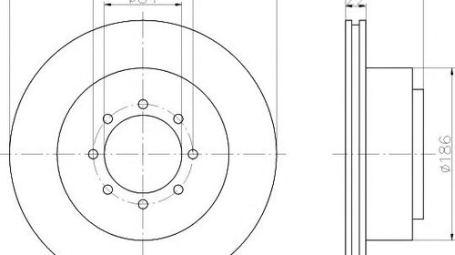 Disc frana IVECO DAILY III platou/sasiu - OEM