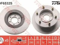 Disc frana IVECO DAILY III platou sasiu TRW DF6532S