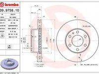 Disc frana IVECO DAILY IV autobasculanta BREMBO 09975810