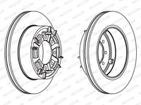 Disc frana IVECO DAILY IV autobasculanta FERODO FCR140A