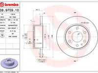 Disc frana IVECO DAILY IV bus (2006 - 2011) BREMBO 08.9759.10