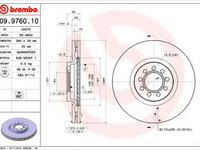 Disc frana IVECO DAILY IV bus (2006 - 2011) BREMBO 09.9760.10