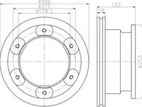 Disc frana IVECO DAILY IV caroserie inchisa combi HELLA 8DD355115551