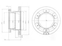 Disc frana IVECO DAILY IV caroserie inchisa/combi (2006 - 2012) DELPHI BG9069 piesa NOUA