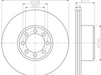 Disc frana IVECO DAILY IV caroserie inchisa/combi, IVECO DAILY IV autobasculanta, IVECO DAILY IV platou / sasiu - HELLA PAGID 8DD 355 117-491