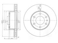 Disc frana IVECO DAILY IV platou / sasiu (2006 - 2011) DELPHI BG4100 piesa NOUA