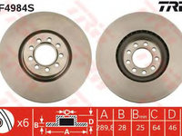 Disc frana IVECO DAILY IV platou / sasiu (2006 - 2011) TRW DF4984S