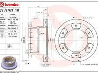 Disc frana IVECO DAILY IV platou / sasiu (2006 - 2011) BREMBO 09.9763.10