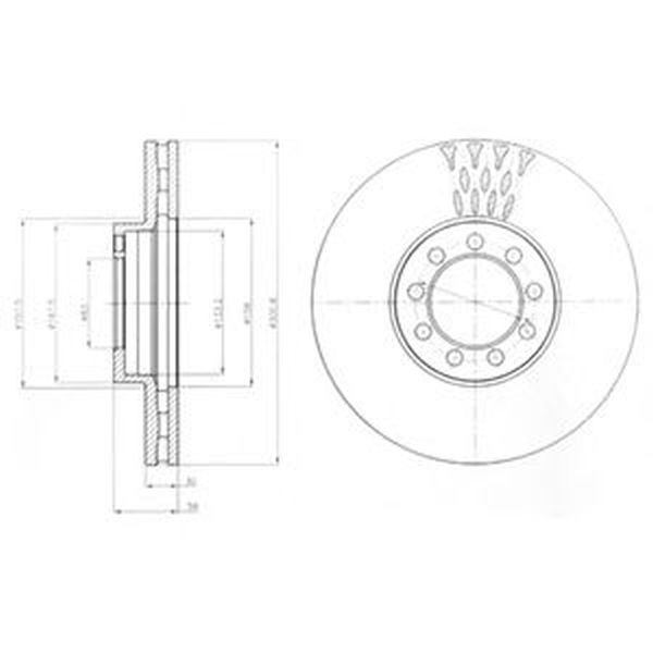 Disc frana IVECO DAILY IV platou sasiu DELPHI BG90
