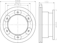 Disc frana IVECO DAILY IV platou/sasiu - OEM - MEYLE ORIGINAL GERMANY: 2155230034|215 523 0034 - W02771728 - LIVRARE DIN STOC in 24 ore!!!