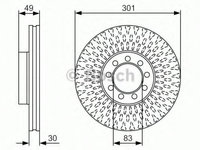 Disc frana IVECO DAILY V caroserie inchisa/combi (2011 - 2014) BOSCH 0 986 479 A23 piesa NOUA