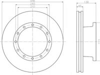 Disc frana IVECO EuroCargo, IVECO EuroTech MT, IVECO EuroStar - TEXTAR 93096100