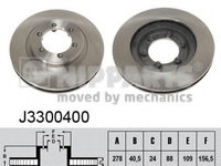 Disc frana J3300400 NIPPARTS pentru Daewoo Korando Daewoo Musso Daewoo Rexton