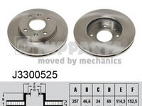 Disc frana J3300525 NIPPARTS pentru Hyundai Lantra 1995 1996 1997 1998 1999 2000