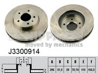 Disc frana J3300914 NIPPARTS pentru Opel Antara Chevrolet Captiva