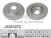 Disc frana J3301072 NIPPARTS pentru Nissan Almera Nissan Pulsar