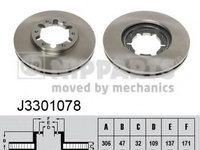 Disc frana J3301078 NIPPARTS pentru Nissan Patrol